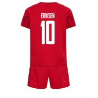 Maglie da calcio Danimarca Christian Eriksen #10 Prima Maglia Bambino Mondiali 2022 Manica Corta (+ Pantaloni corti)